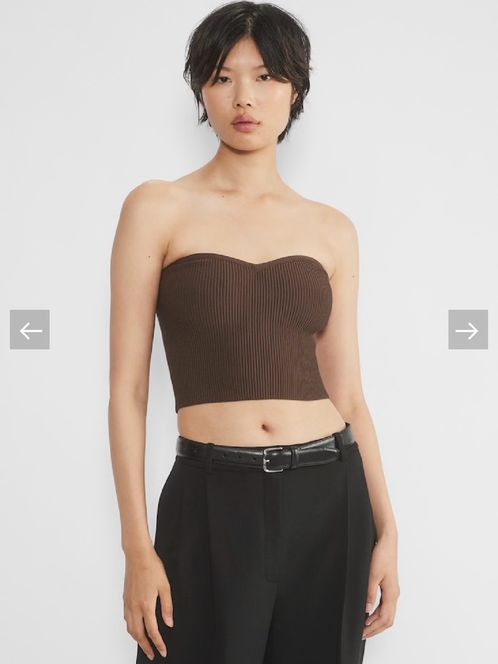 Babaton-Sculpt Knit Sweetheart Tube Top XS